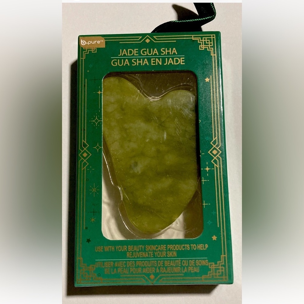 NIB B-pure Gua Sha Jade Stone Jade Facial Massager Tool